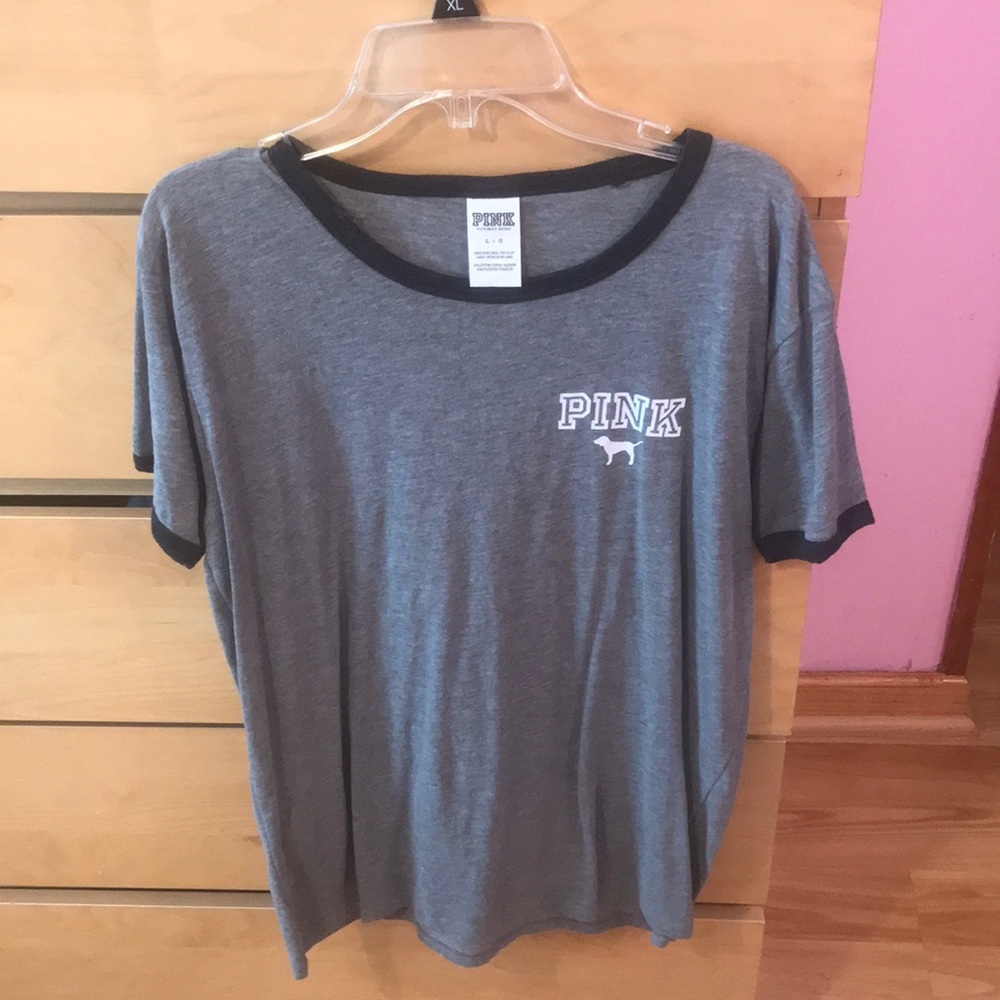 Grey short sleeve PINK shirt